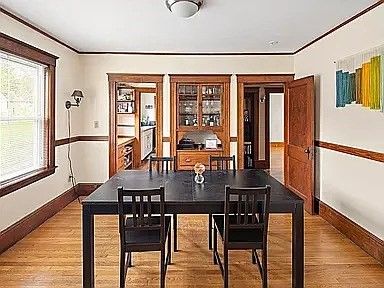 Dining room, Interior, Wood Texture Flooring