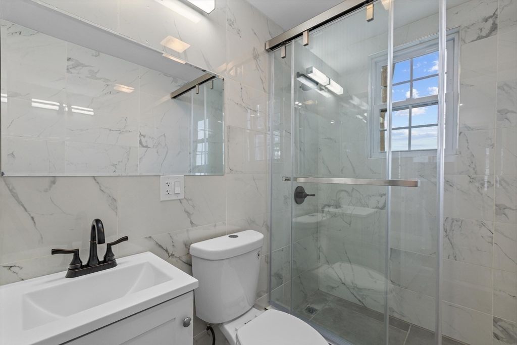 Bathroom, Glass Shower, Interior, Marble Walls