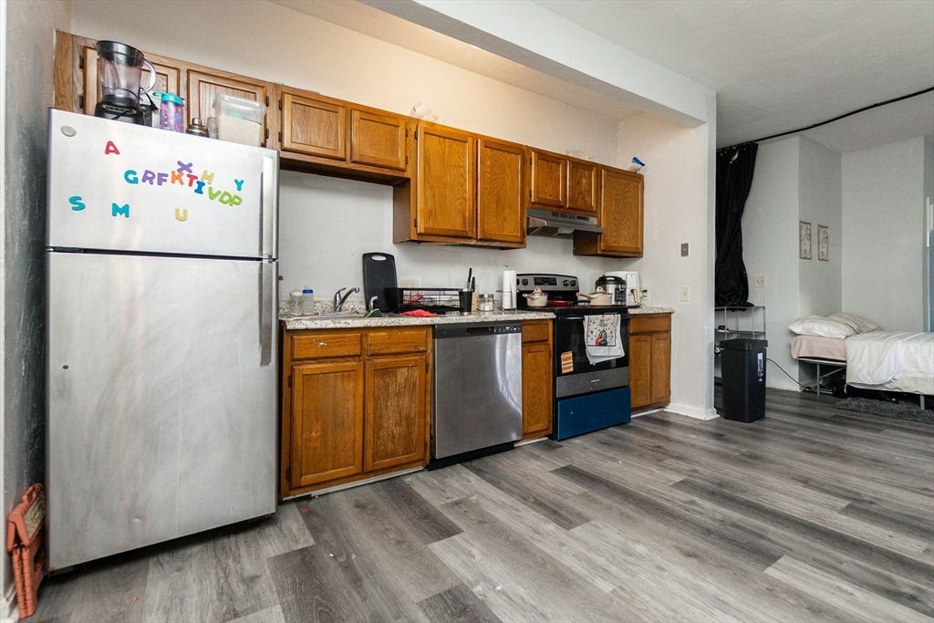 Interior, Kitchen, Wood Texture Flooring