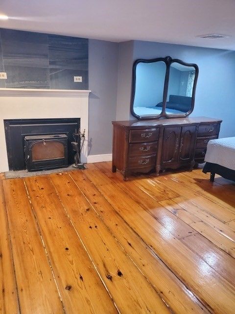 Fireplace, Interior, Wood Texture Flooring
