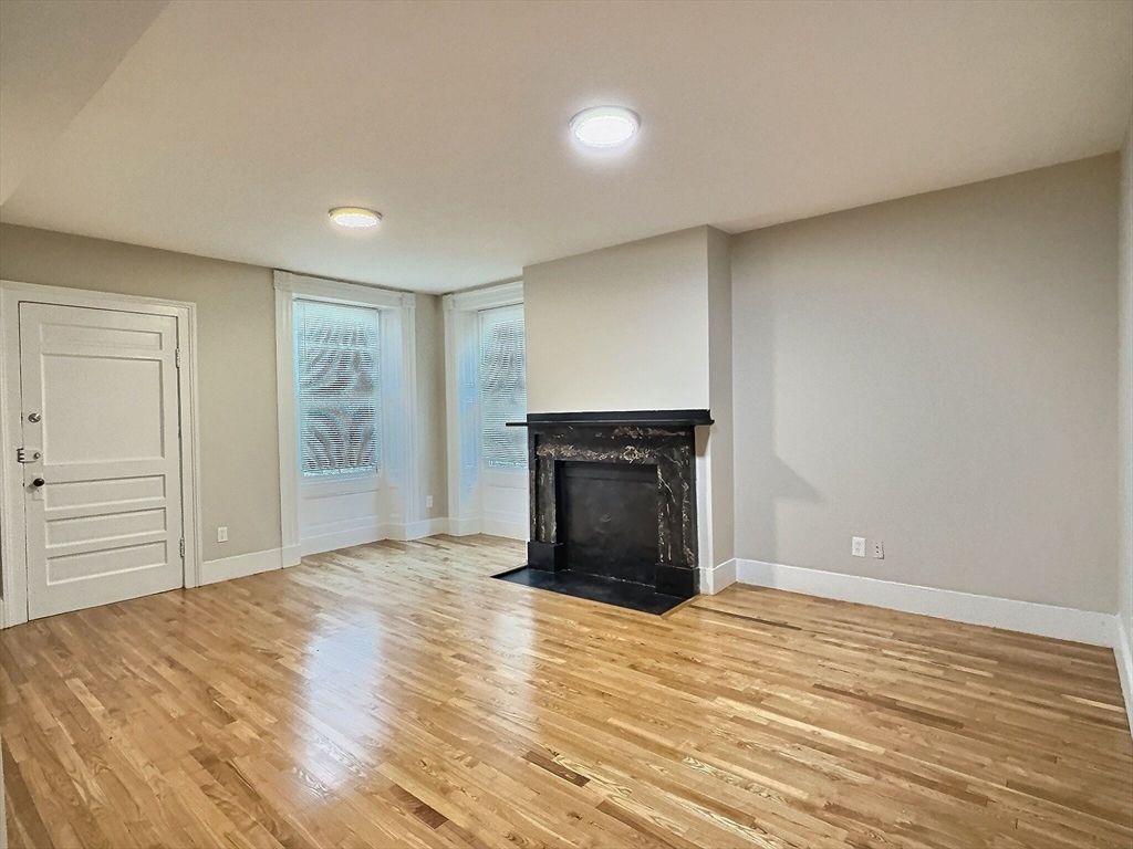 Empty room, Fireplace, Interior, Wood Texture Flooring