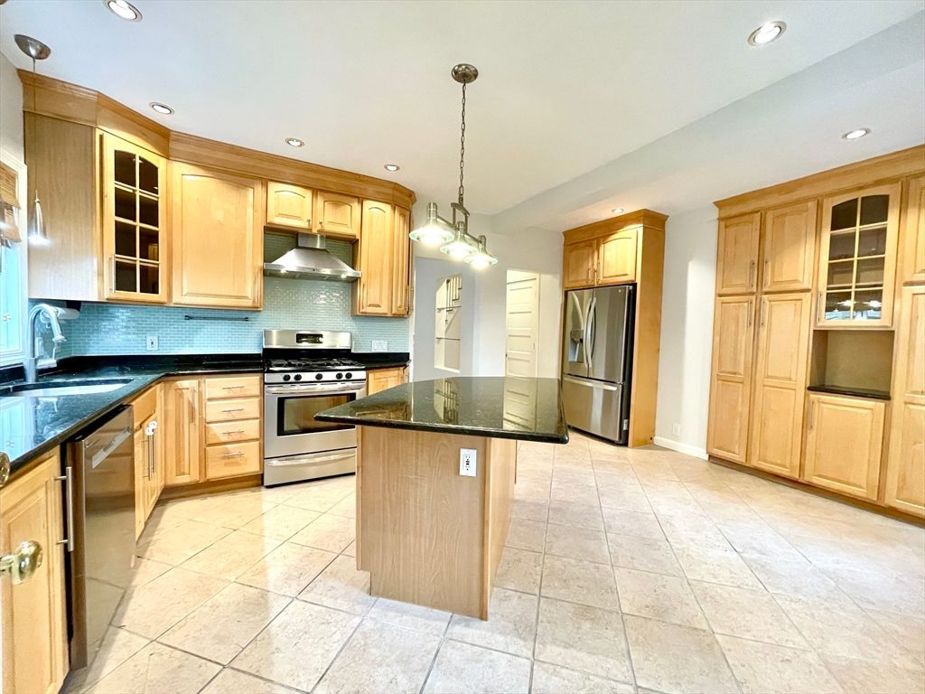 Interior, Kitchen, Pendant Lights, Recessed Lighting, Stainless Steel Appliances
