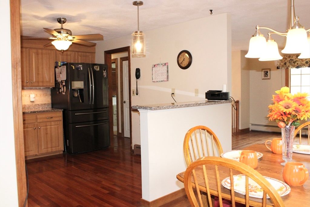 Interior, Kitchen, Pendant Lights, Wood Texture Flooring