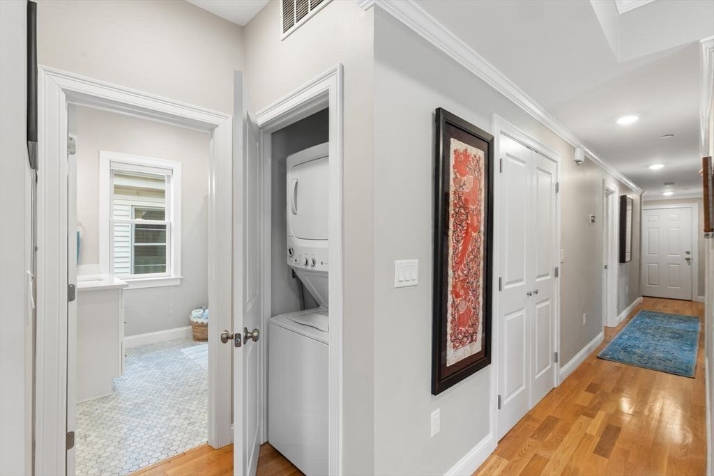 Interior, Recessed Lighting, Utility Closets, Washer, Wood Texture Flooring