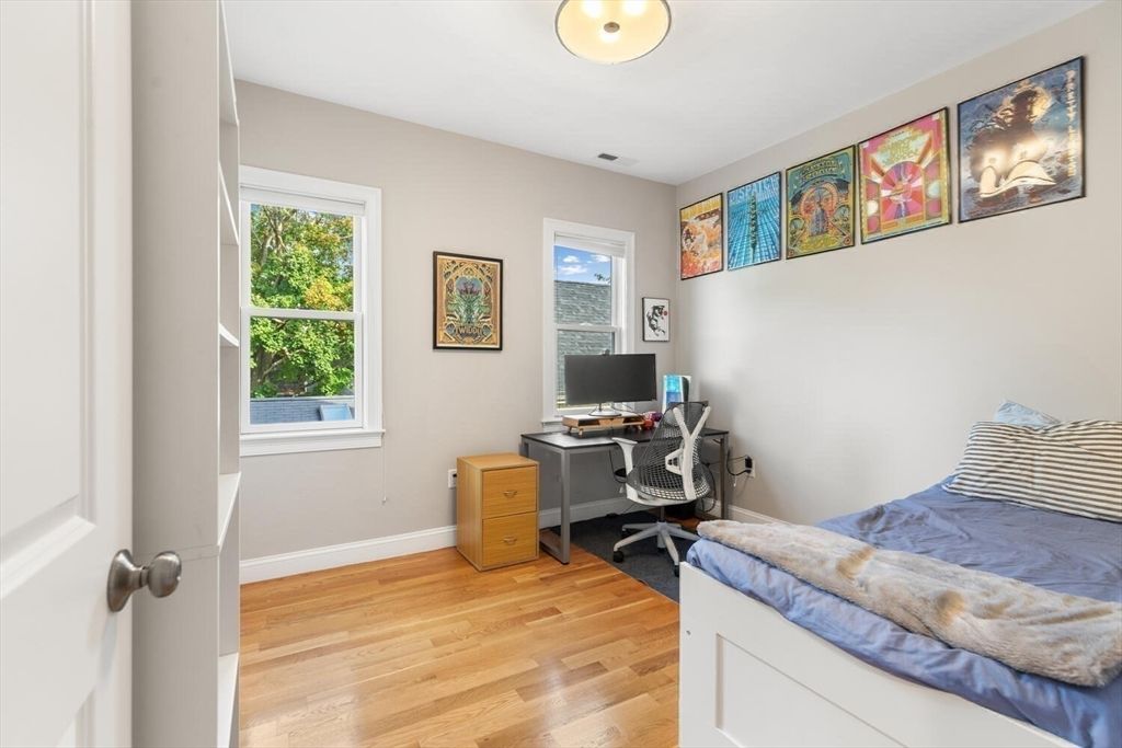 Bedroom, Home Office, Interior, Wood Texture Flooring
