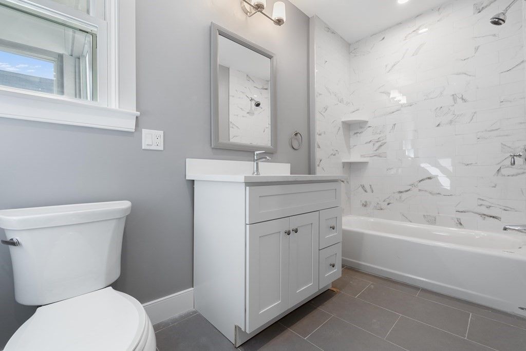 Bathroom, Interior, Marble Walls, Recessed Lighting