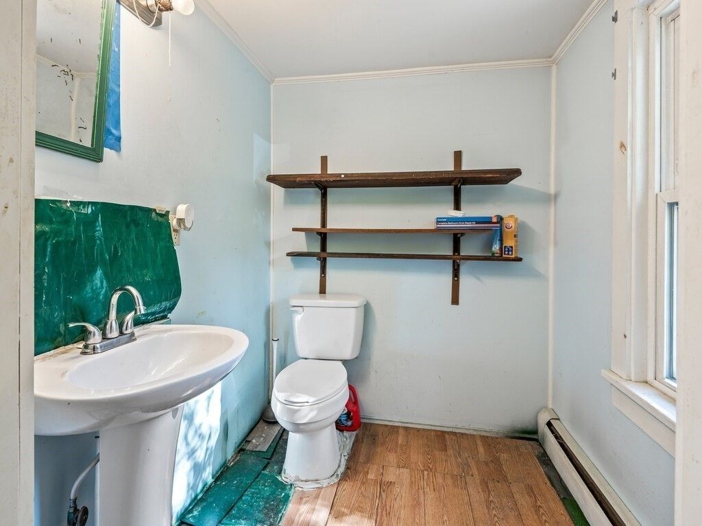 Bathroom, Interior, Wood Texture Flooring