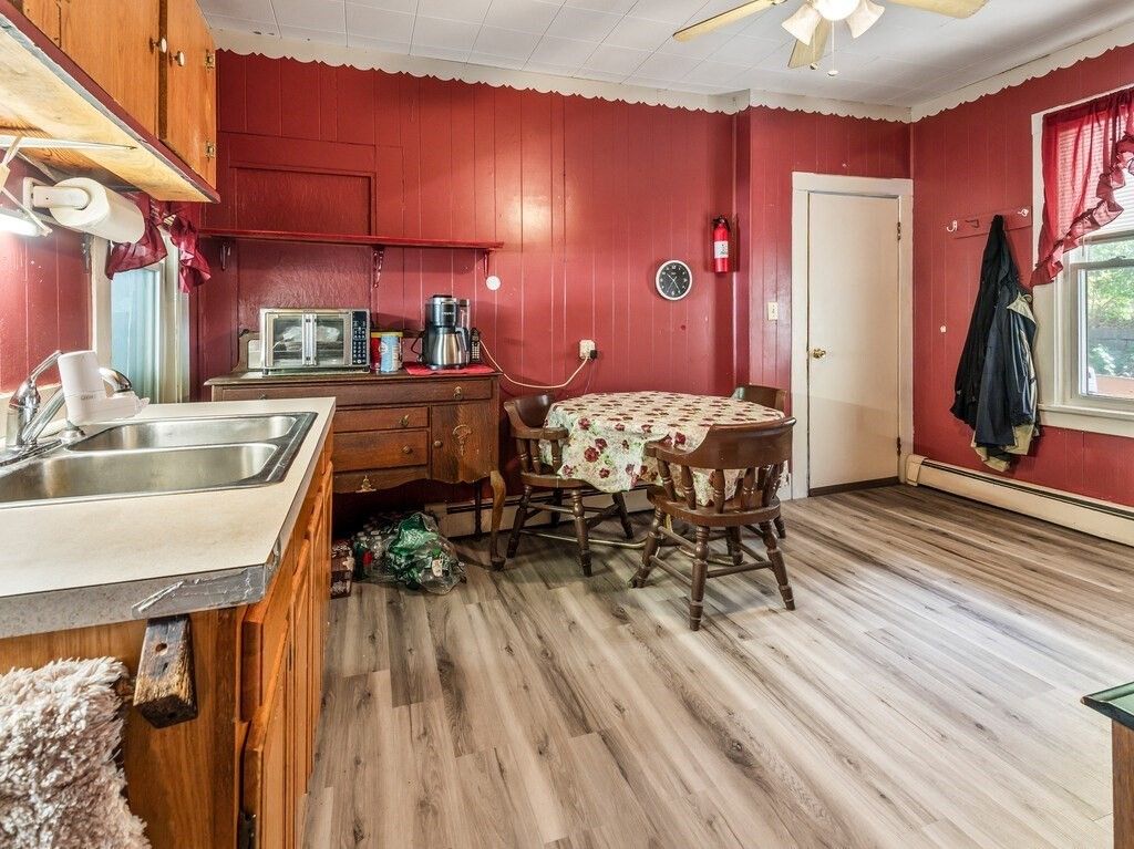 Dining room, Interior, Wood Texture Flooring