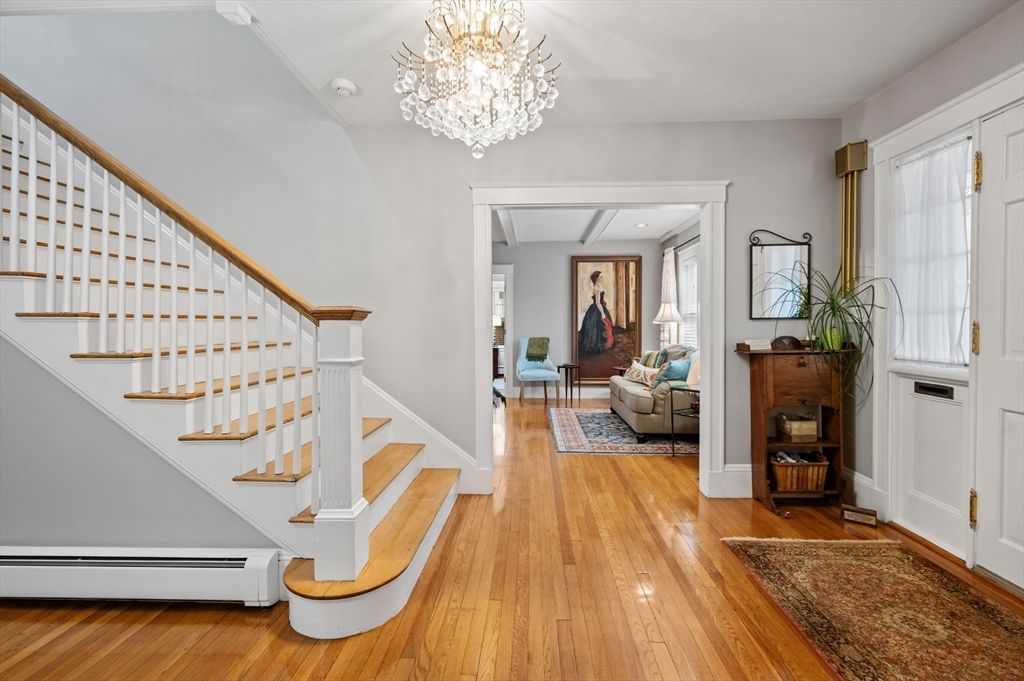 Chandelier, Interior, Living room, Recessed Lighting, Wood Texture Flooring