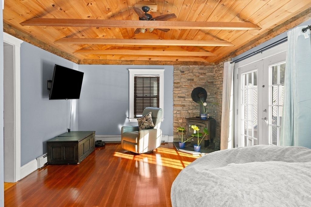 Fireplace, Interior, Stone Walls, Wooden Beams, Wooden Ceilings, Wood Texture Flooring