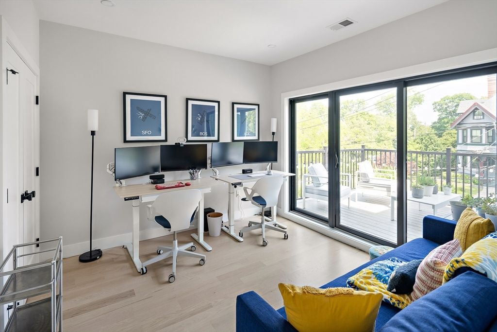 Home Office, Interior, Wood Texture Flooring