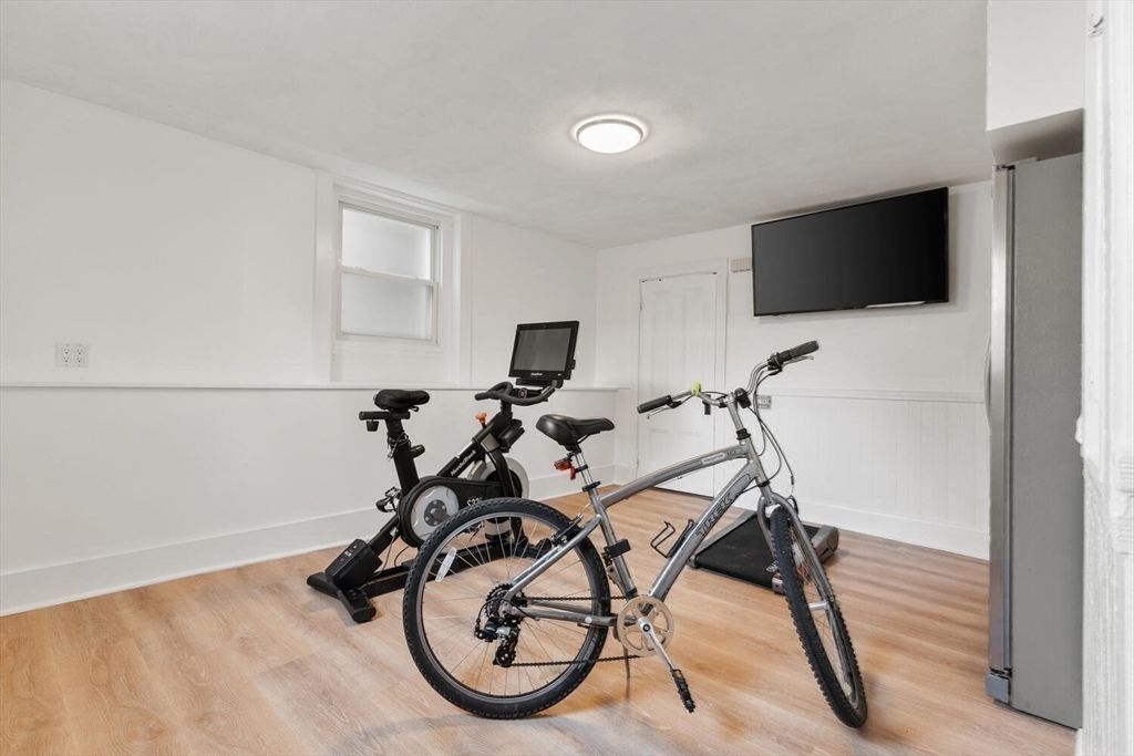 Fitness Equipment, Interior, Wood Texture Flooring