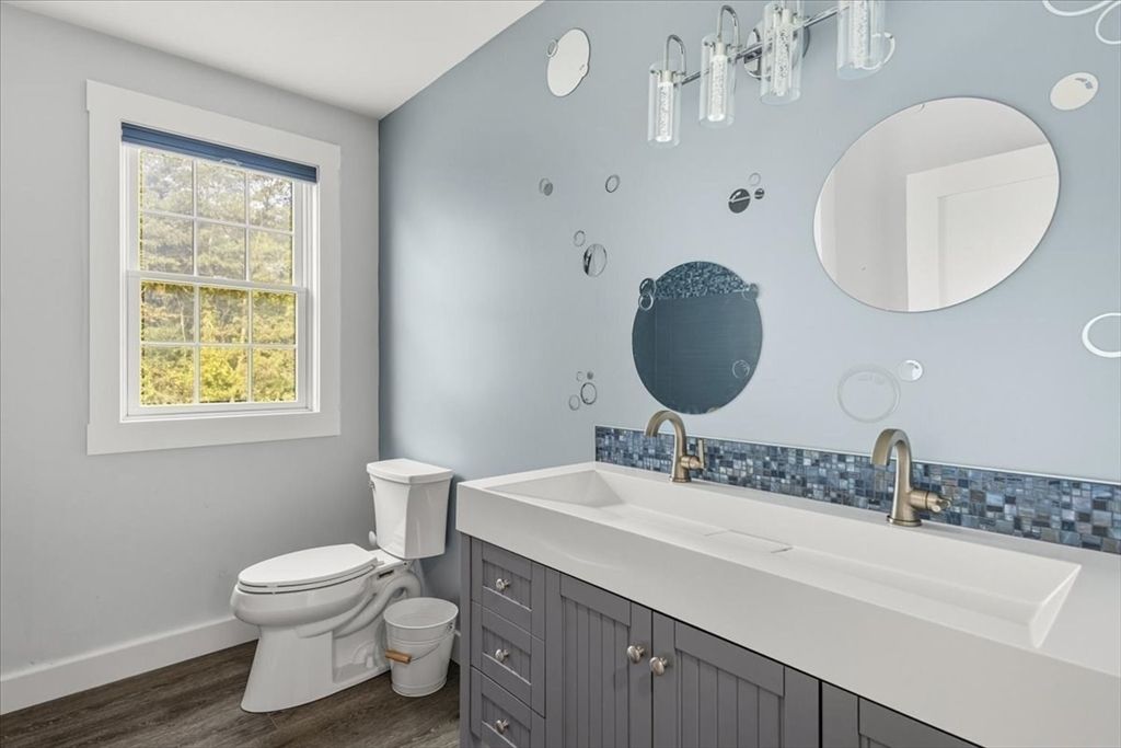 Bathroom, Dual Sink Vanities, Interior, Wood Texture Flooring