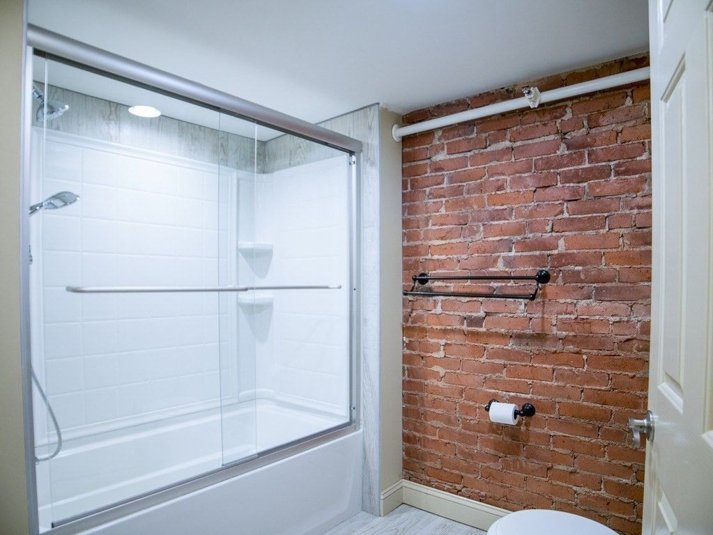Bathroom, Glass Shower, Interior, Stone Walls