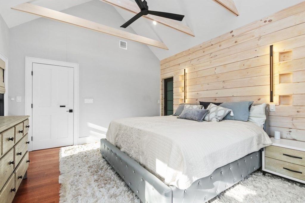 Bedroom, Interior, Wood Texture Flooring, Wooden Walls
