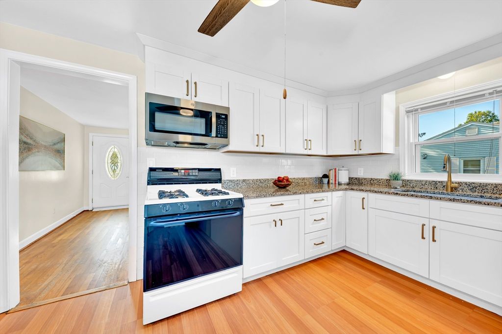 Interior, Kitchen, Pendant Lights, Stainless Steel Appliances, Wood Texture Flooring