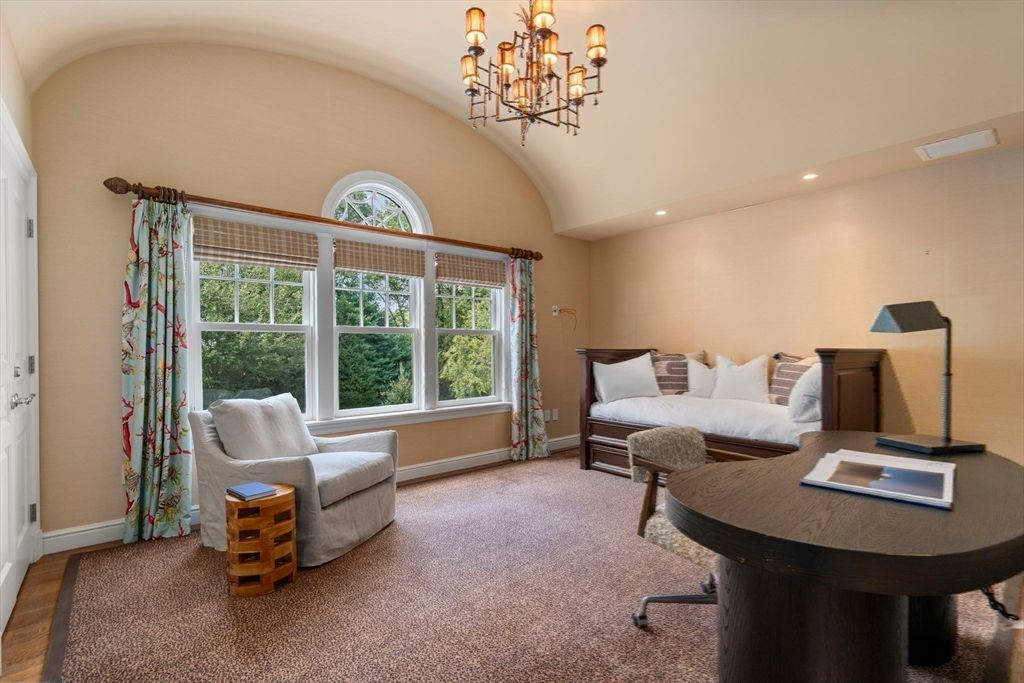 Bedroom, Chandelier, Home Office, Interior, Recessed Lighting