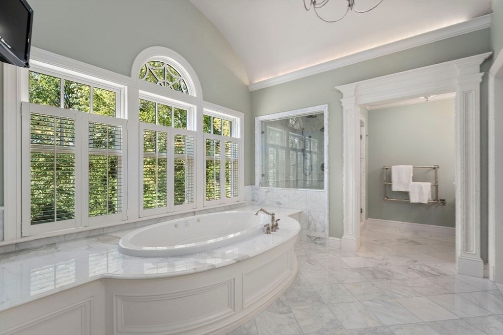 Bathroom, Glass Shower, Interior, Marble