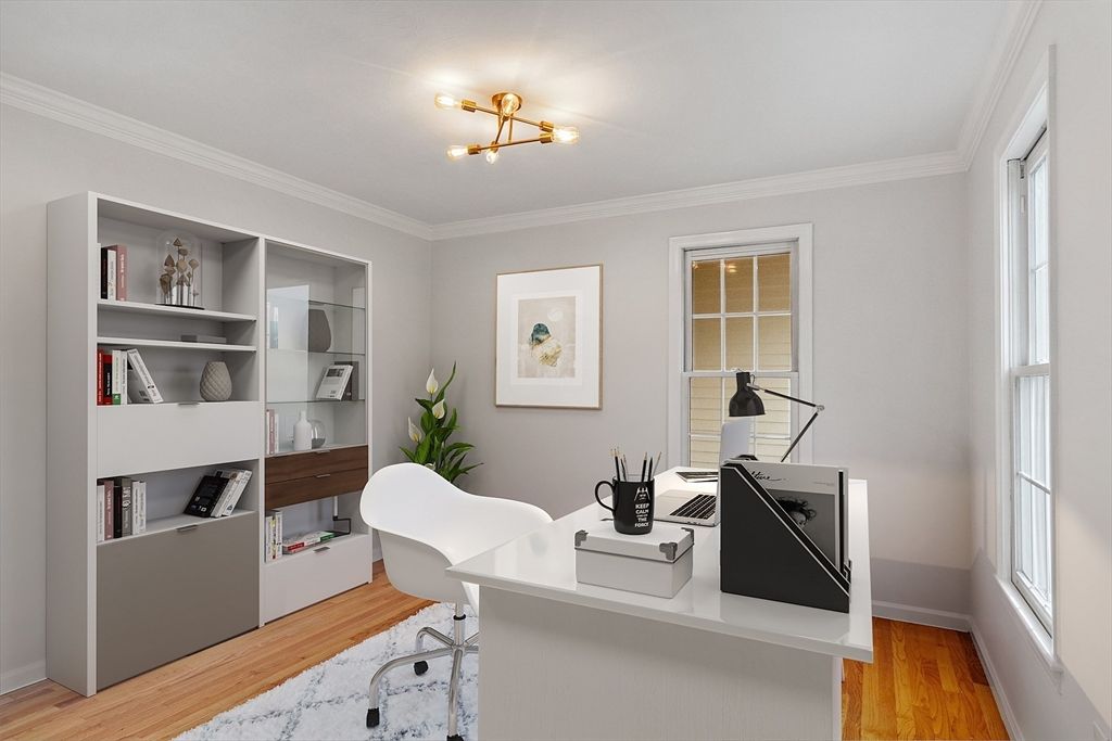 Home Office, Interior, Wood Texture Flooring