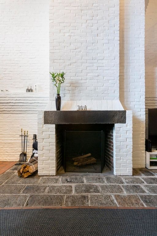 Fireplace, Interior, Stone Walls