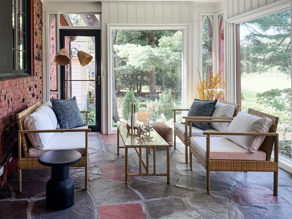 Interior, Stone Walls, Sun Room