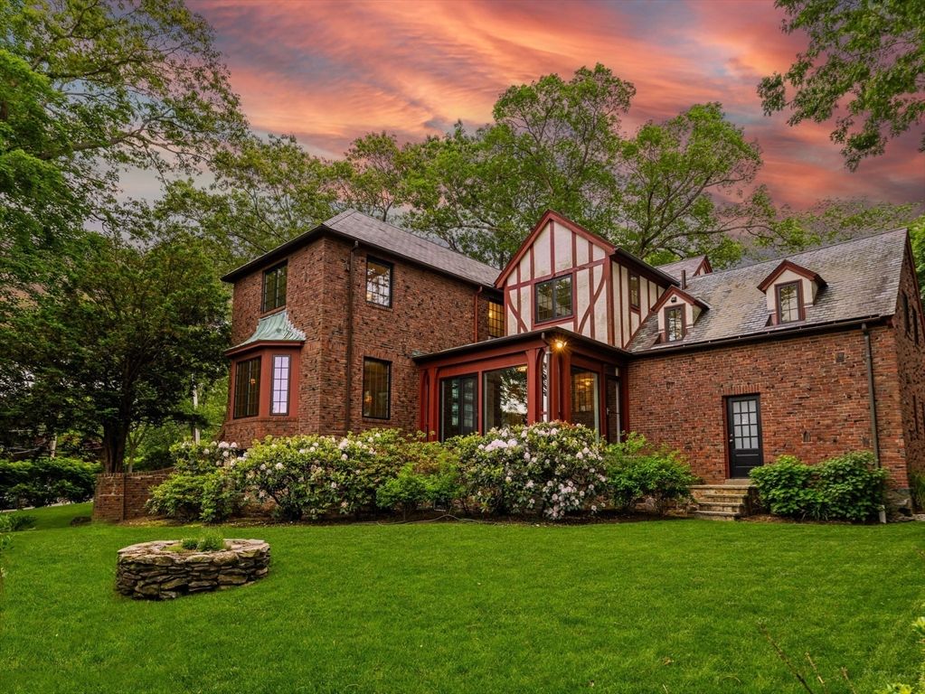 Backyard, Exterior, Facade, Brick Facade, Tudor Revival
