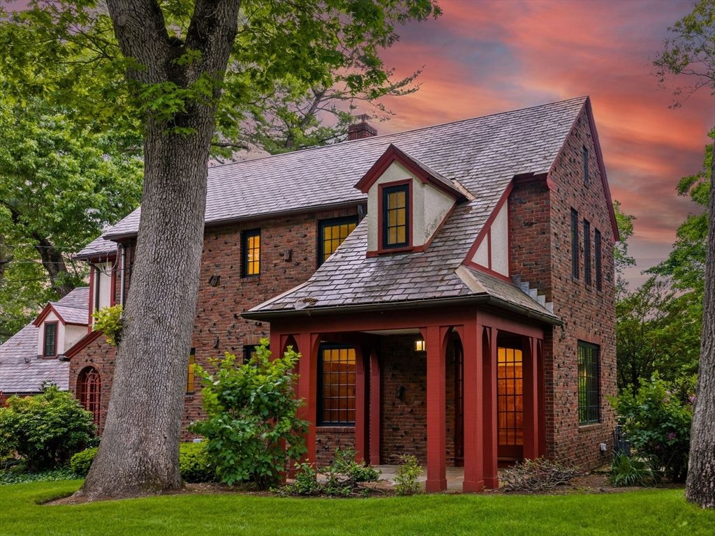 Exterior, Facade, Brick Facade, Tudor Revival