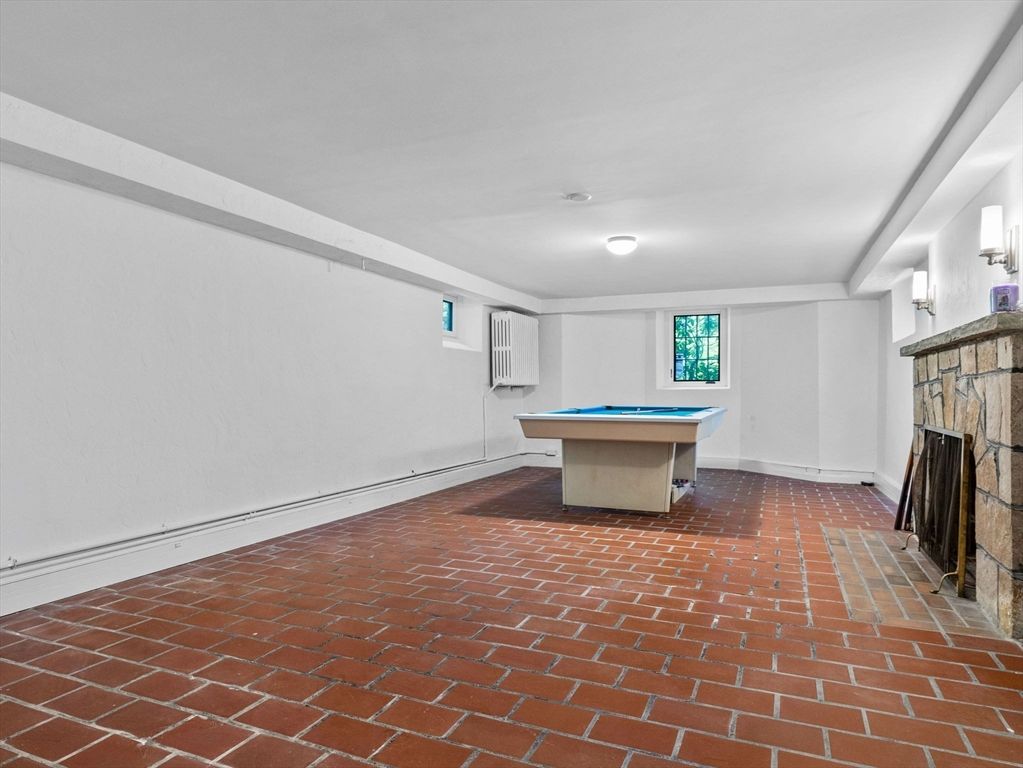 Billiard Table, Fireplace, Game Room, Interior