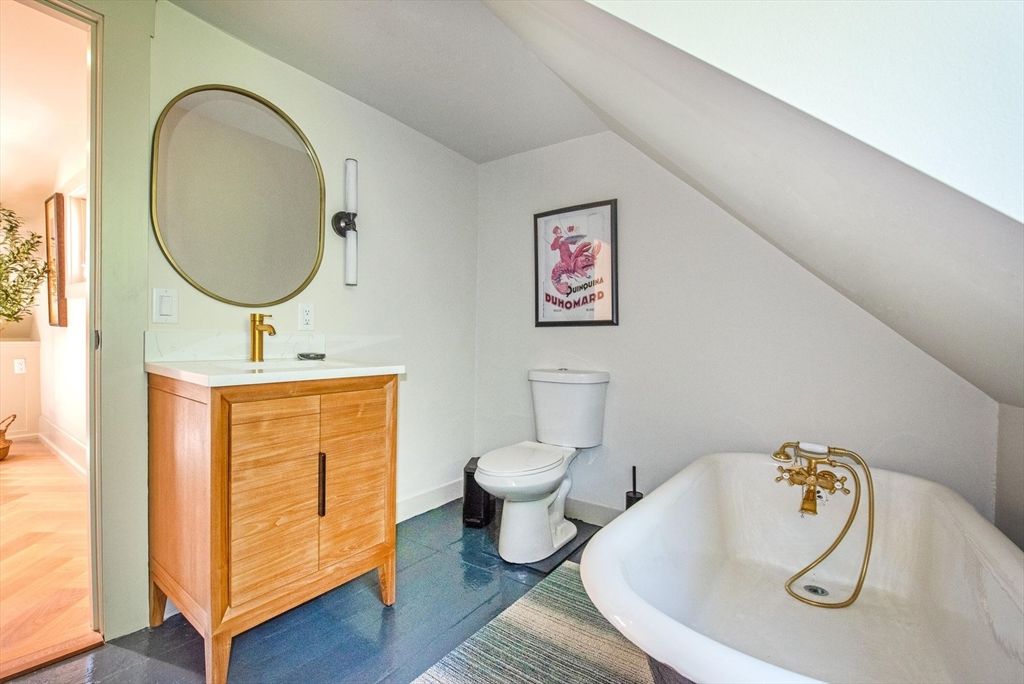 Bathroom, Dual Sink Vanities, Free Standing Baths, Interior, Wood Texture Flooring