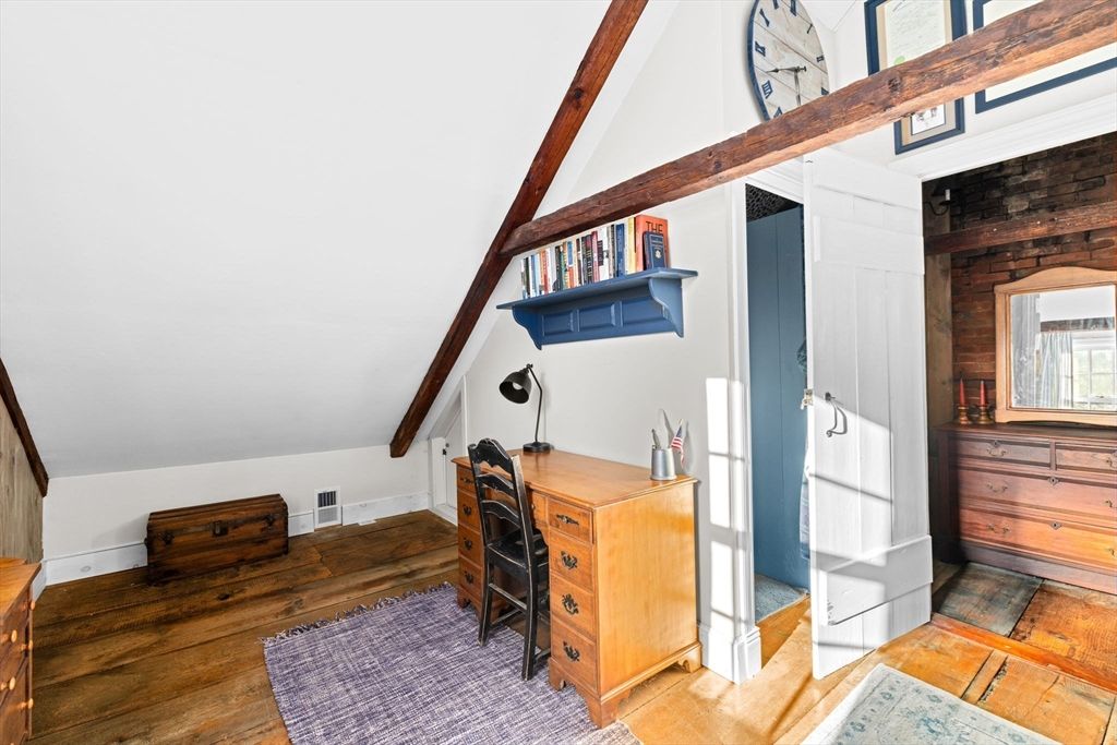 Home Office, Interior, Wooden Beams, Wood Texture Flooring, Wooden Walls