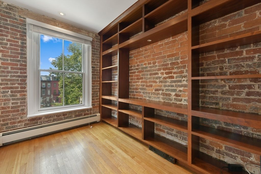 Interior, Recessed Lighting, Stone Walls, Wood Texture Flooring