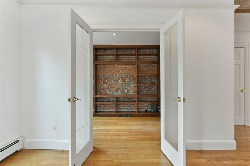 Interior, Recessed Lighting, Stone Walls, Wood Texture Flooring