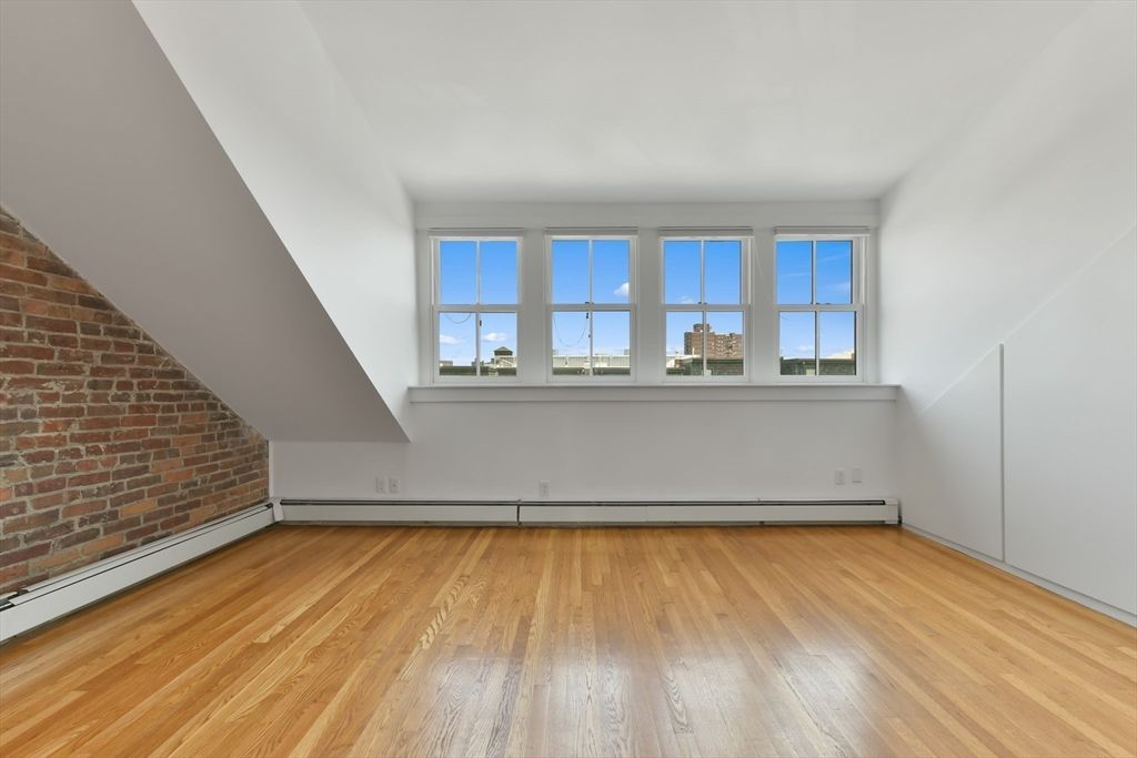 Empty room, Interior, Stone Walls, Wood Texture Flooring
