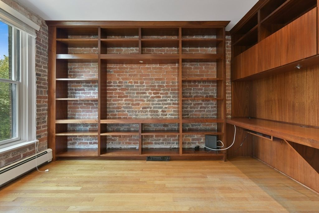 Empty room, Interior, Stone Walls, Wood Texture Flooring