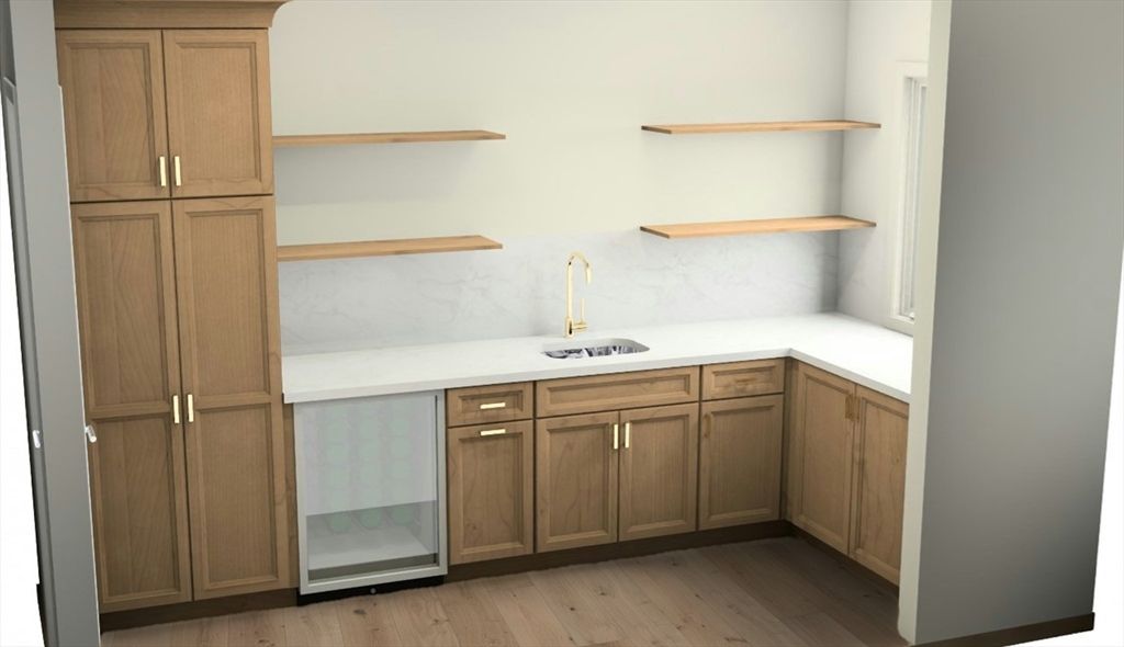 Interior, Kitchen, Wood Texture Flooring
