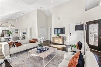 Dining room, Interior, Kitchen, Living room, Pendant Lights, Recessed Lighting, Stainless Steel Appliances, Wood Texture Flooring