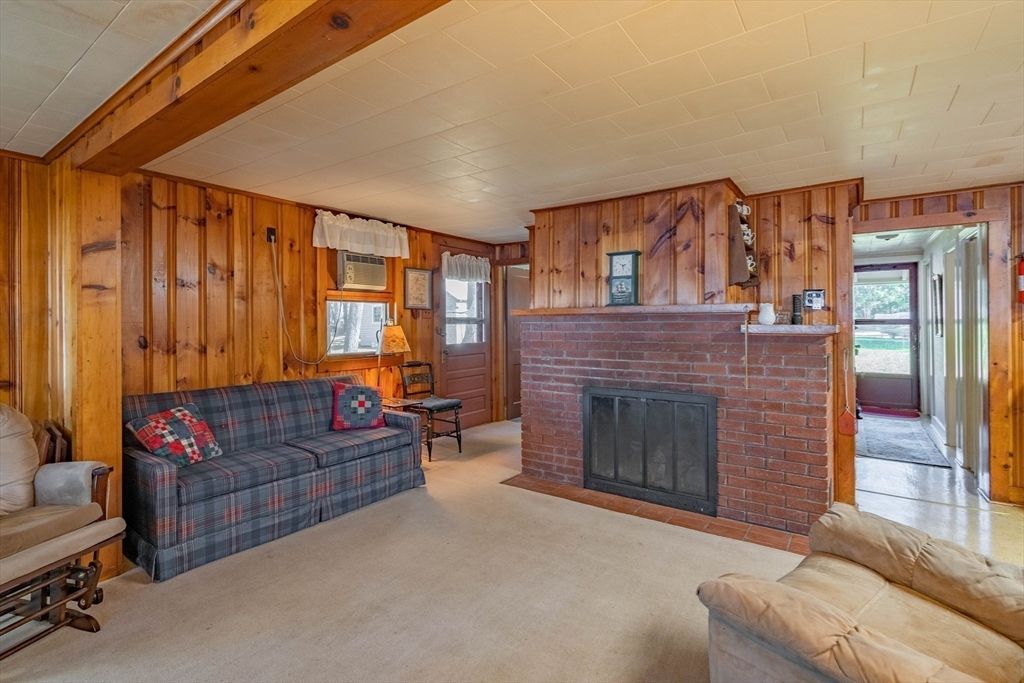 Fireplace, Interior, Living room, Wooden Walls