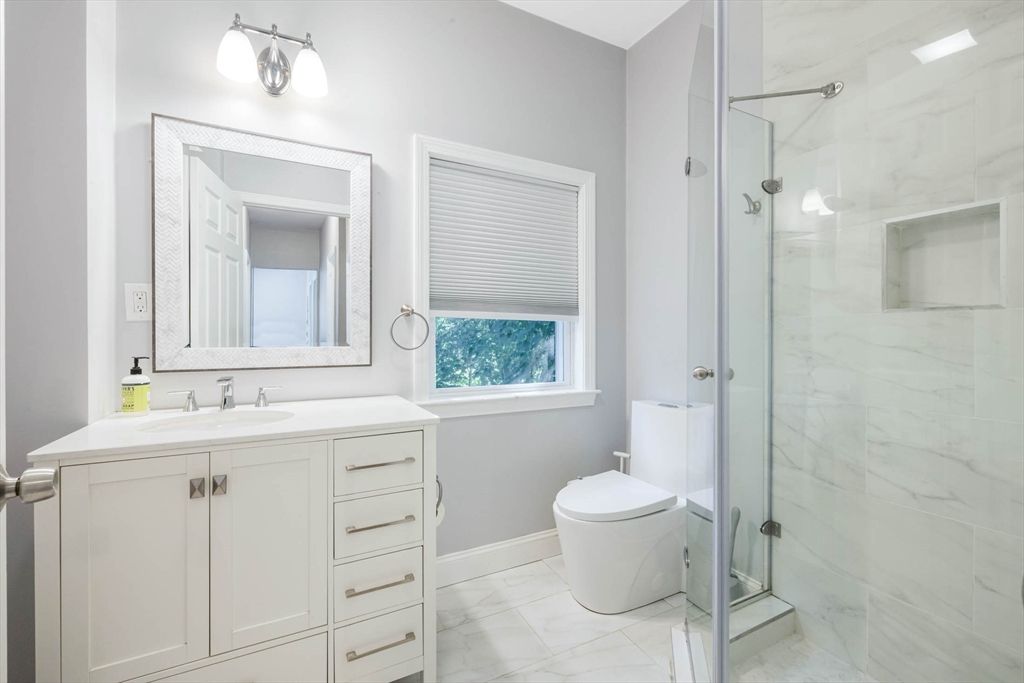 Bathroom, Glass Shower, Interior, Marble, Marble Walls