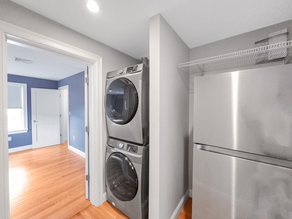 Interior, Recessed Lighting, Utility Closets, Washer, Wood Texture Flooring