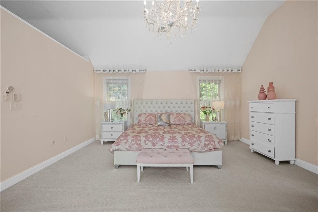 Bedroom, Chandelier, Interior