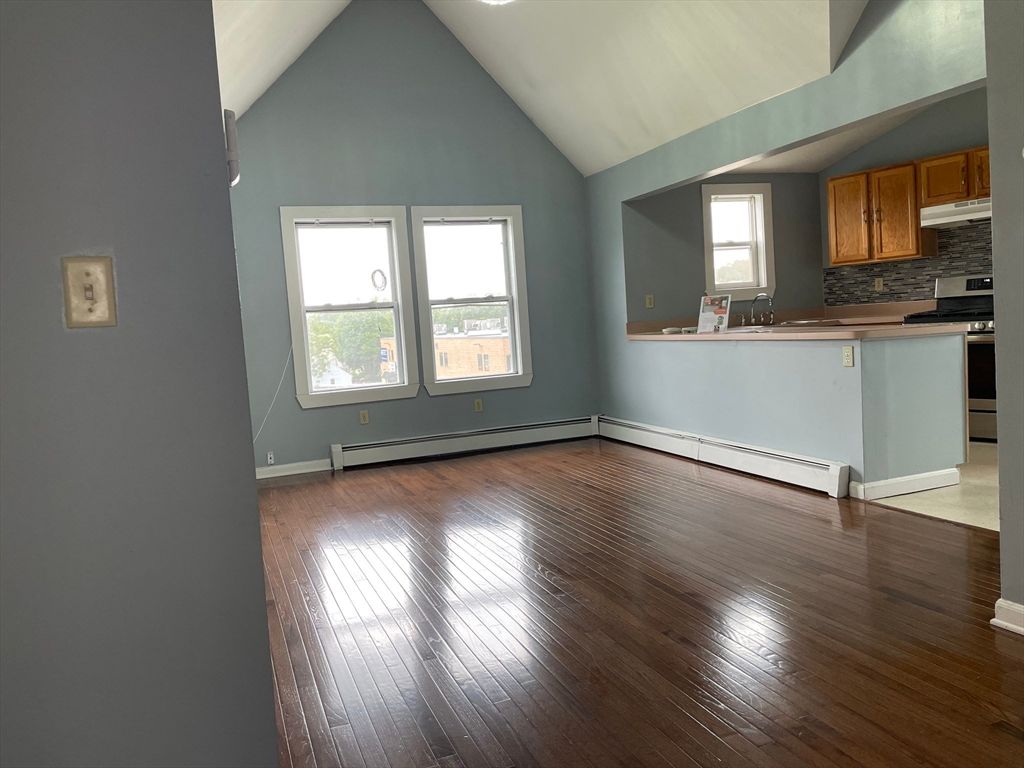 Empty room, Interior, Kitchen, Wood Texture Flooring