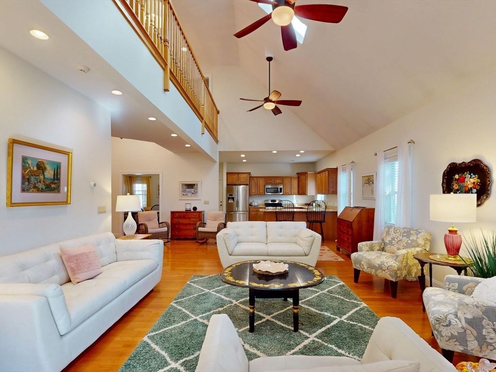 Interior, Kitchen, Living room, Recessed Lighting, Stainless Steel Appliances, Wood Texture Flooring