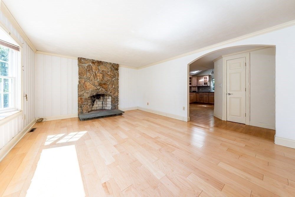 Empty room, Fireplace, Interior, Wood Texture Flooring