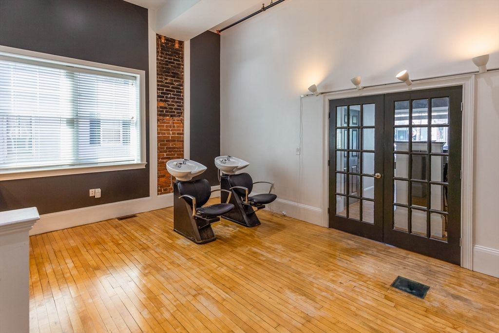 Interior, Stone Walls, Wood Texture Flooring