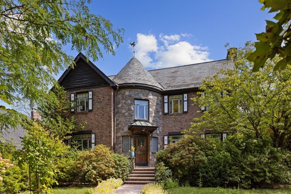 Exterior, Facade, Brick Facade, Tudor Revival