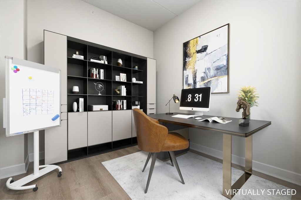 Home Office, Interior, Wood Texture Flooring