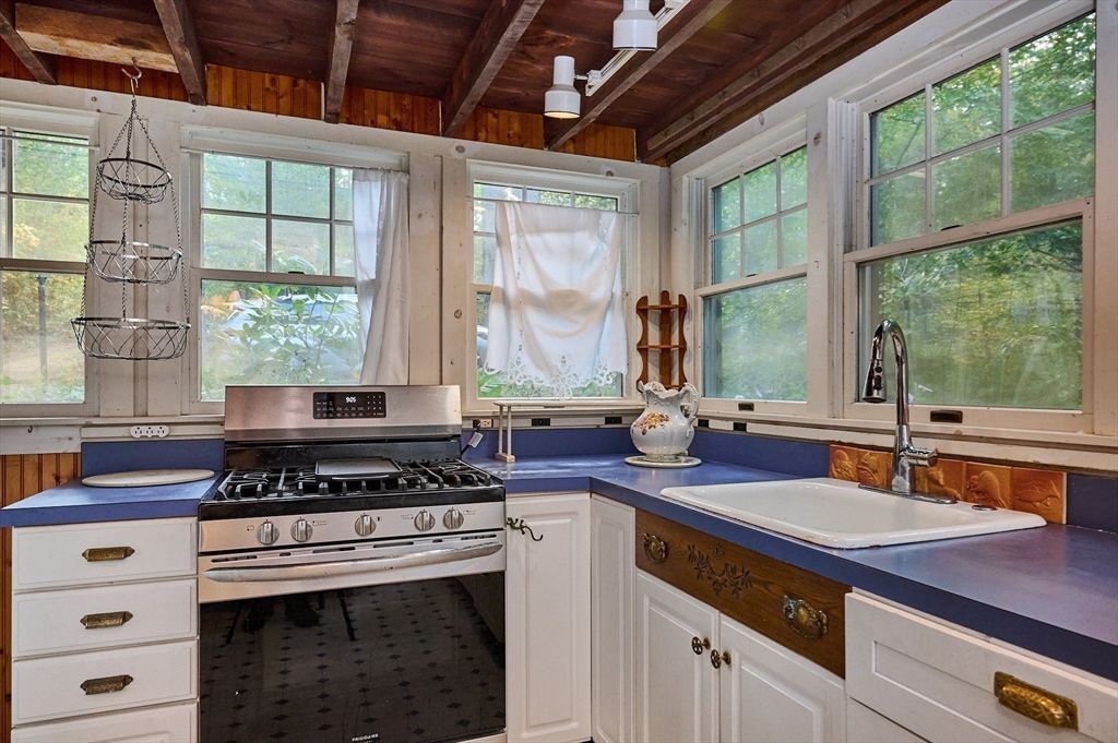 Interior, Kitchen, Stainless Steel Appliances, Wooden Beams, Wooden Ceilings