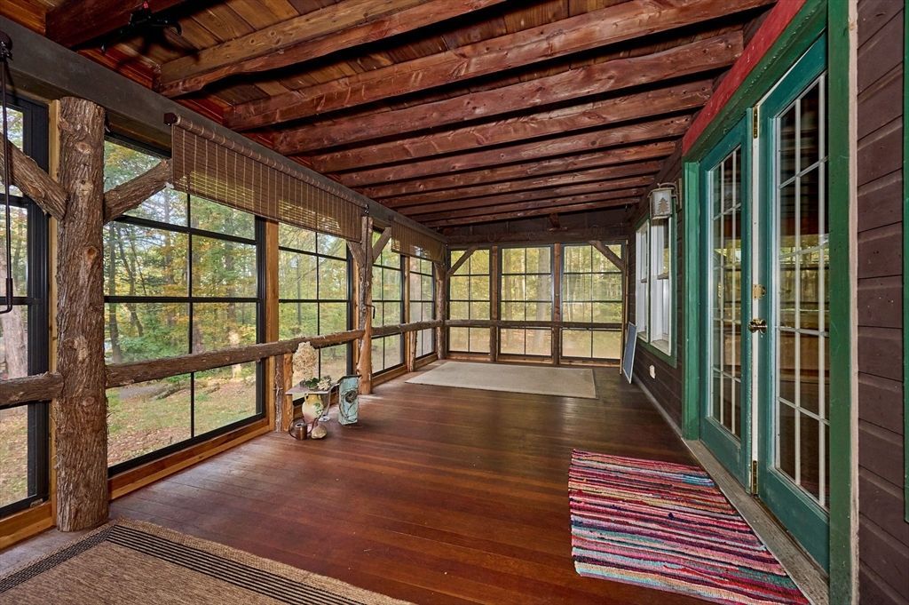 Interior, Sun Room, Wooden Beams, Wooden Ceilings, Wood Texture Flooring