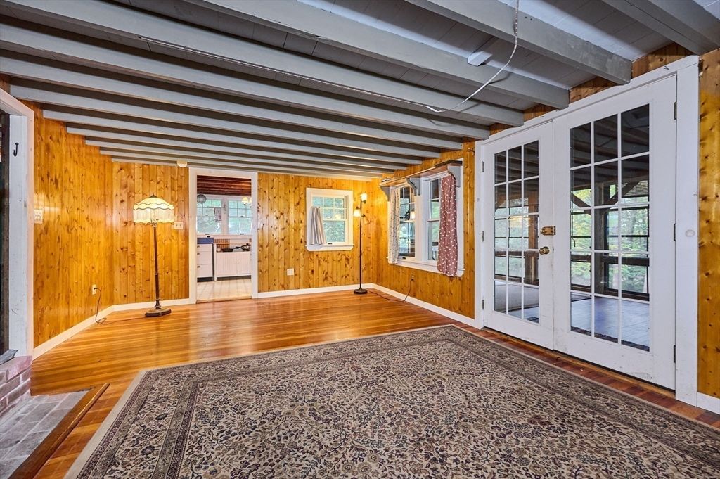Empty room, Interior, Wooden Beams, Wood Texture Flooring, Wooden Walls