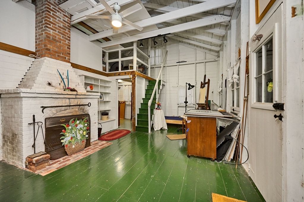 Fireplace, Interior, Stone Walls